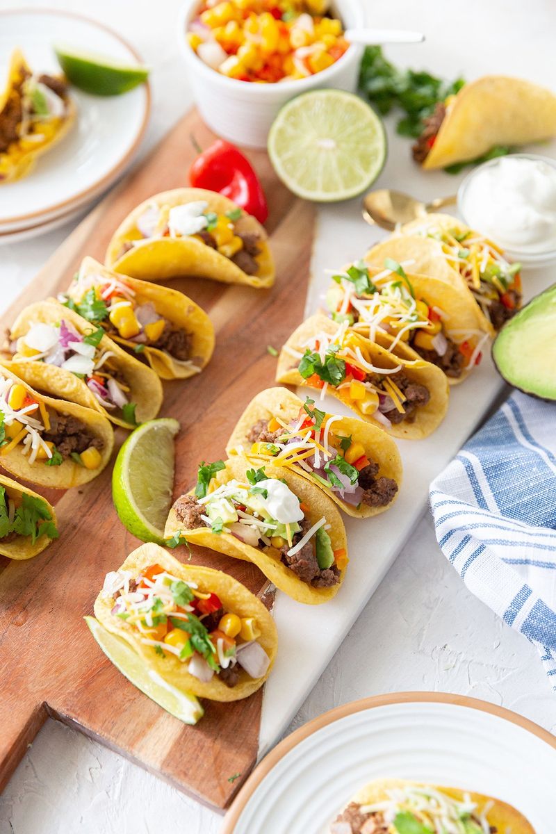 Mini Tacos With Salsa Shooters