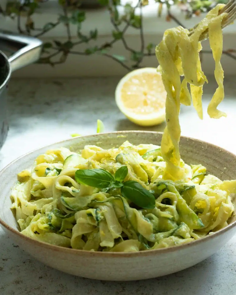 Zucchini Ribbon Pasta With Lemon Oil