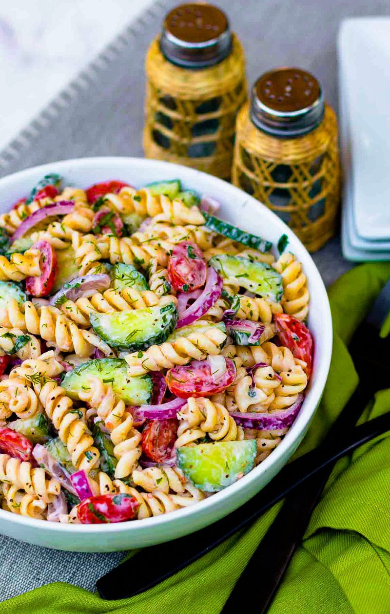 Radish And Cucumber Rotini Refresh