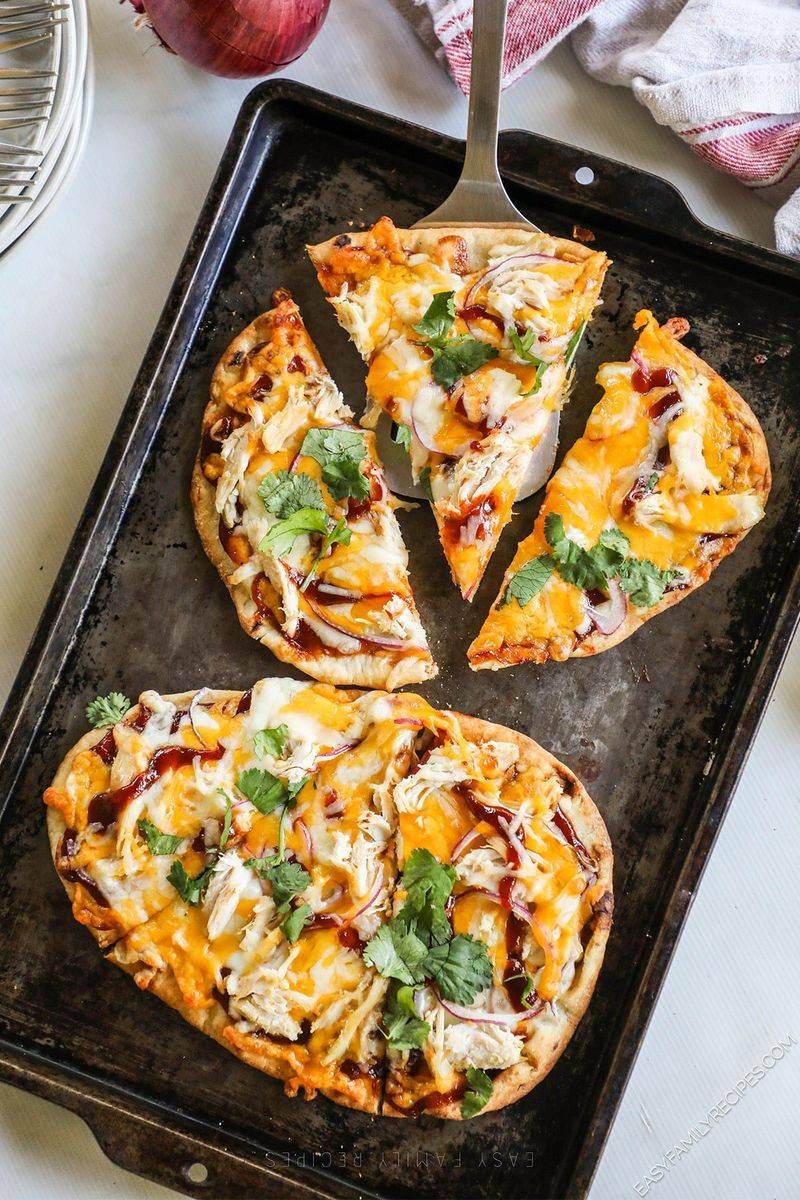 BBQ Chicken Flatbread Pizzas