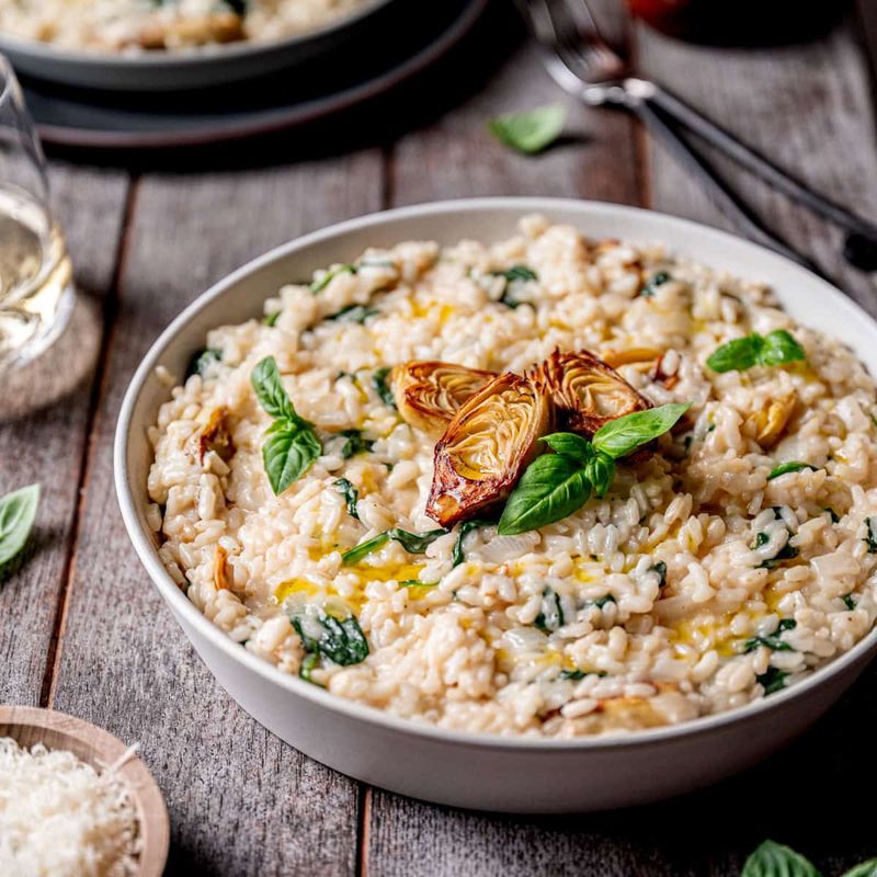 Spinach And Artichoke Risotto