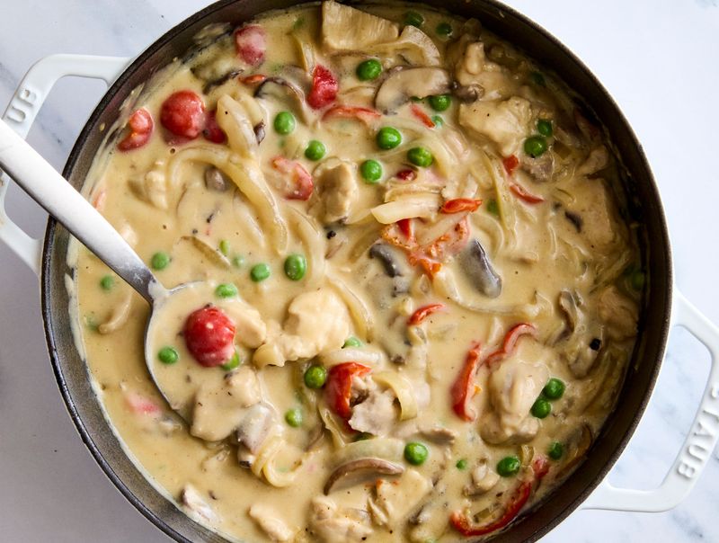 Chicken A La King (With Canned Mushrooms)