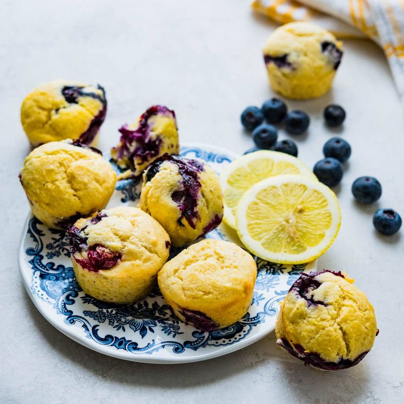 Cornmeal Blueberry Muffins