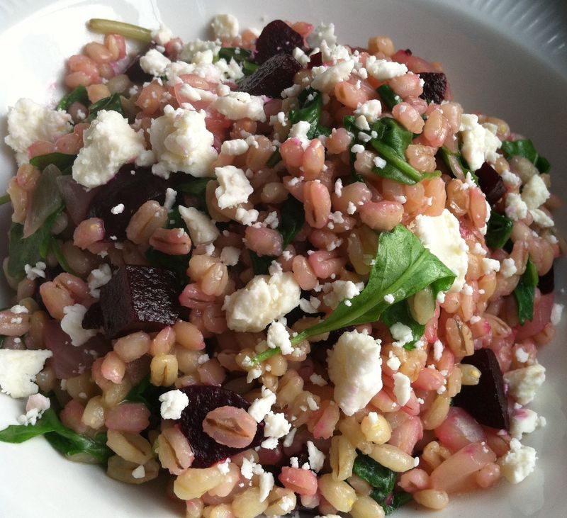 Beet And Barley Salad With Goat Cheese