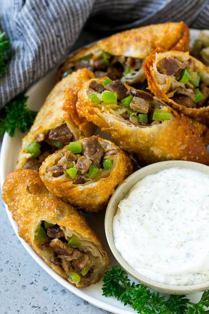 Cheesesteak Egg Rolls