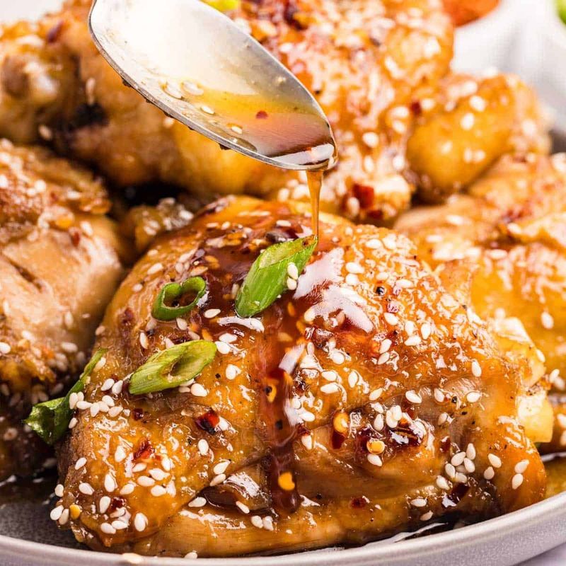 Soy-Honey Glazed Chicken Thighs