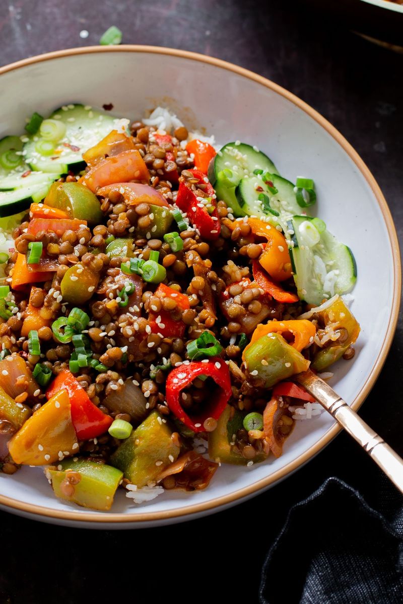 Lentil And Veggie Stir-Fry