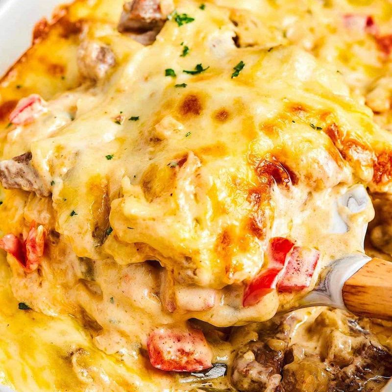 Philly Cheesesteak Casserole
