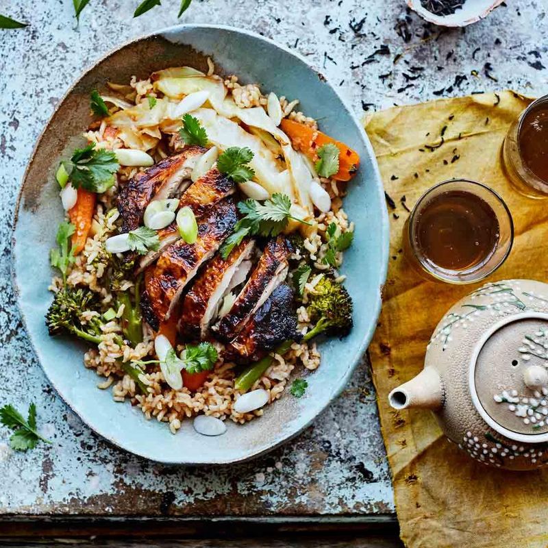 Oolong-Marinated Chicken Stir Fry