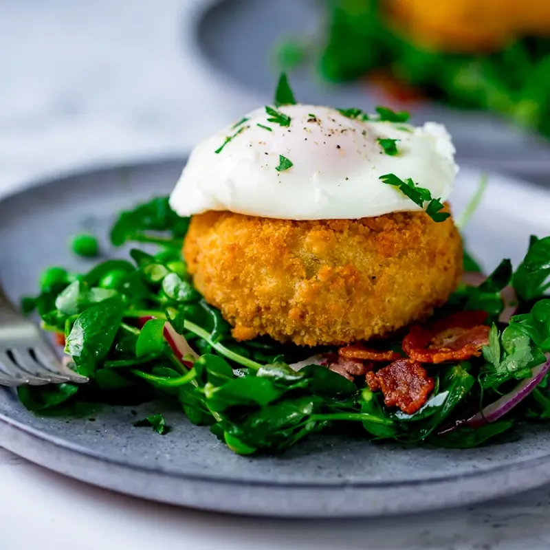 Codfish Cakes And Eggs