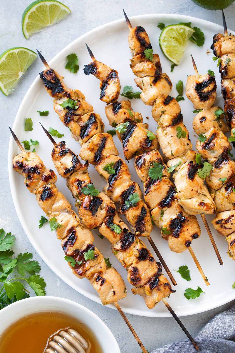Honey Lime Chicken Skewers