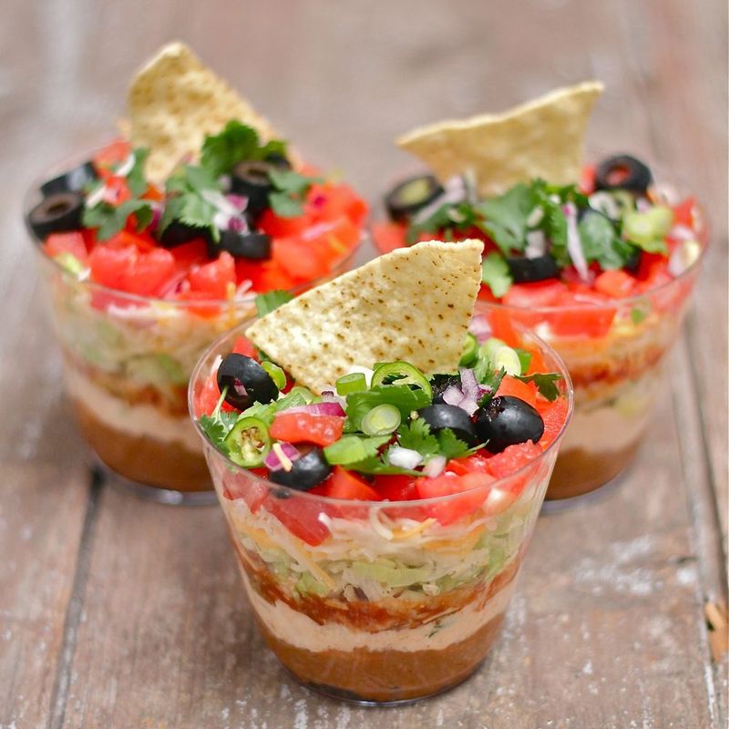 Seven-Layer Dip Cups