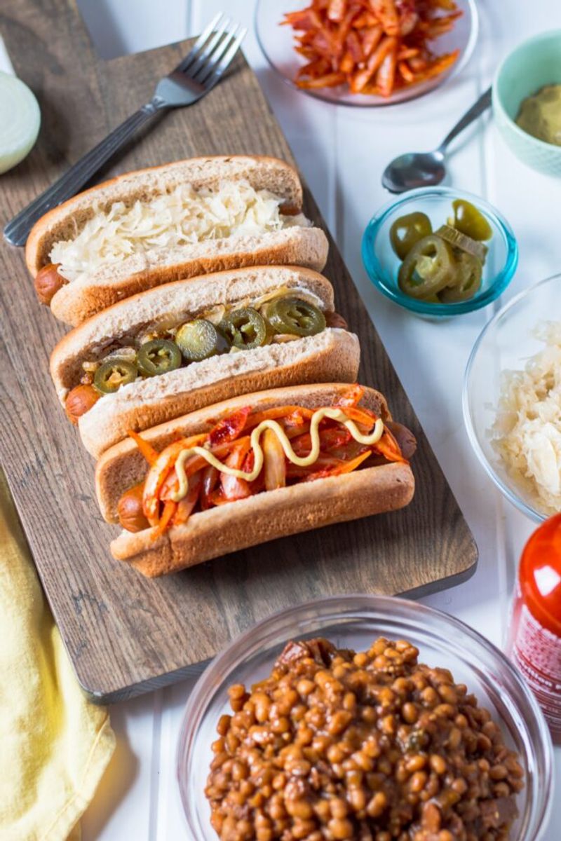 All-American Hot Dogs With Toppings Bar