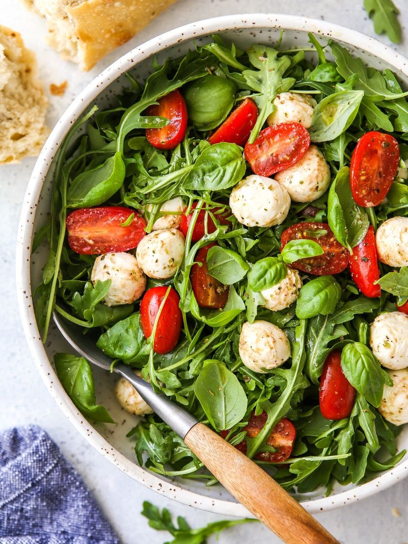 Caprese With Arugula And Olive Oil