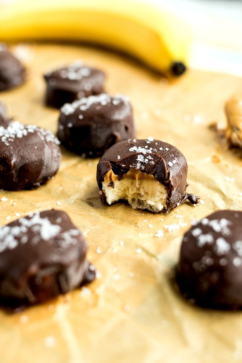 Frozen Banana Bites With Peanut Butter
