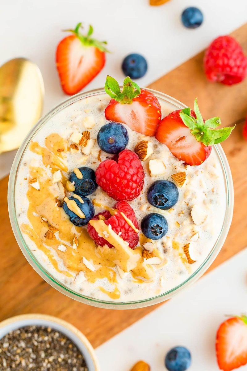 Protein Oats With Chia Seeds And Nuts