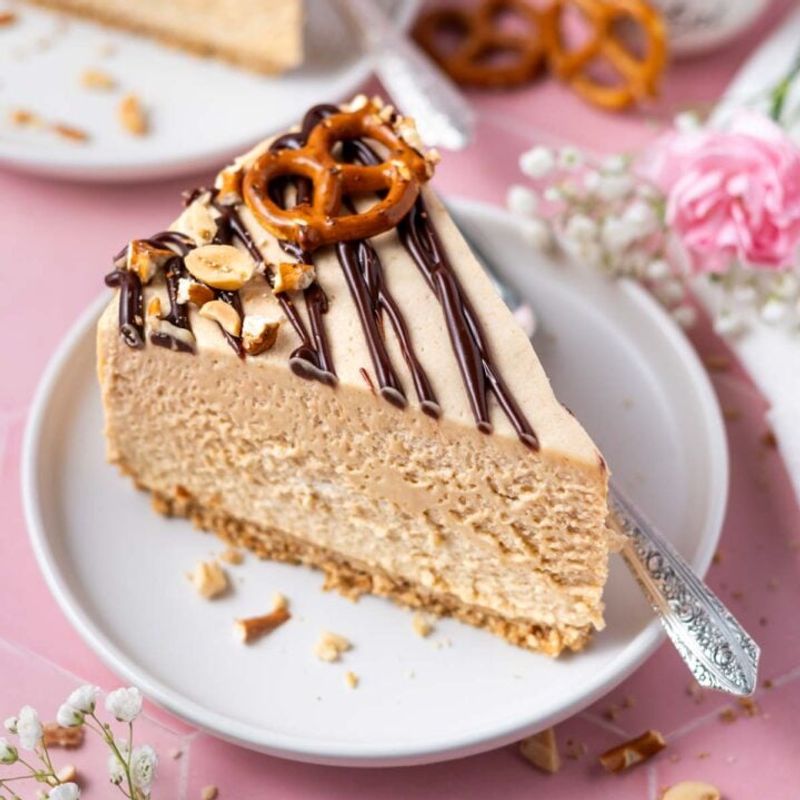 Pretzel-Crusted Peanut Butter Cheesecake