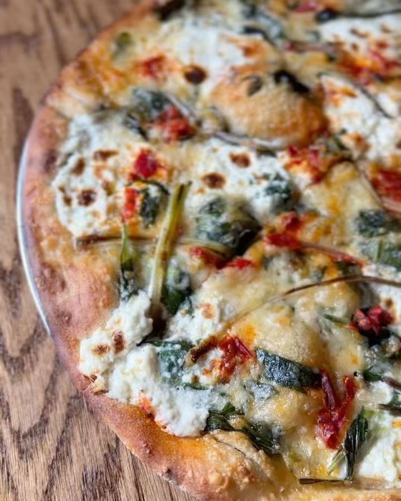 Ramp Pizza With Fontina And Chili Flakes