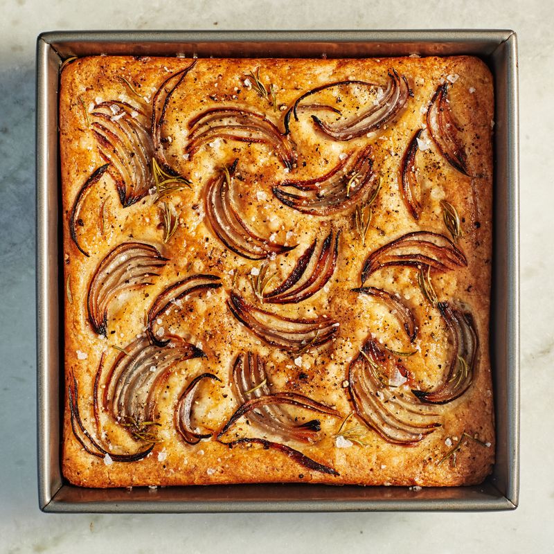 Red Onion Focaccia Art