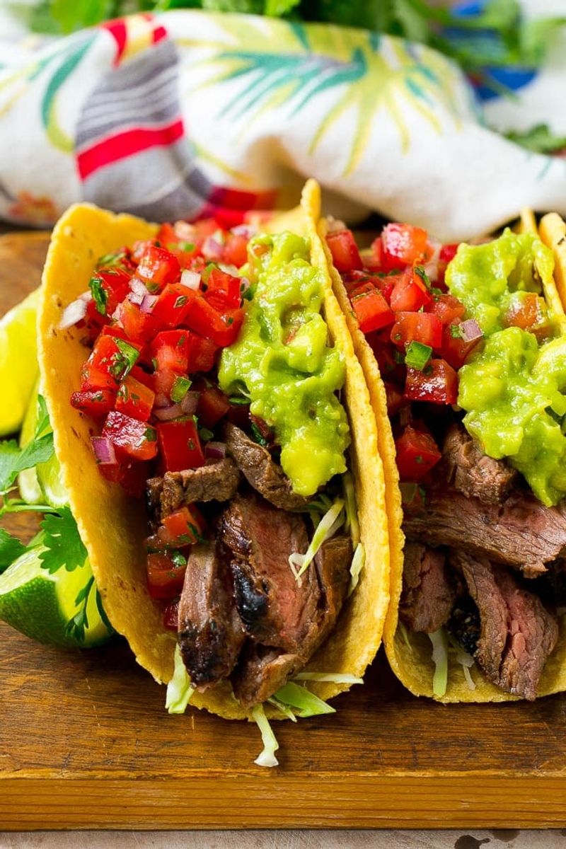 Carne Asada Tacos With Fresh Pico De Gallo