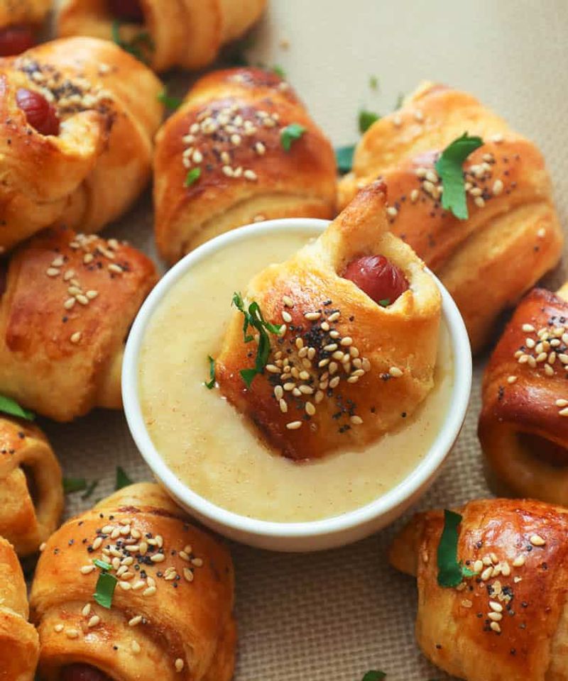 Pigs In A Blanket With Honey Mustard