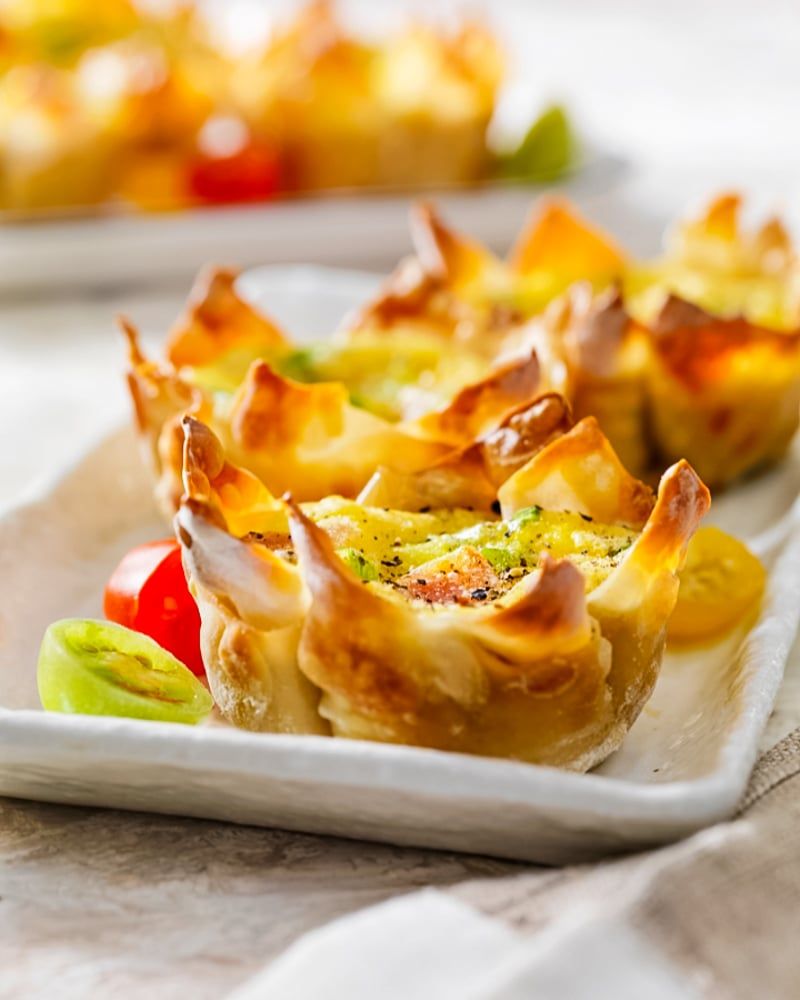Wonton Breakfast Cups With Egg And Bacon