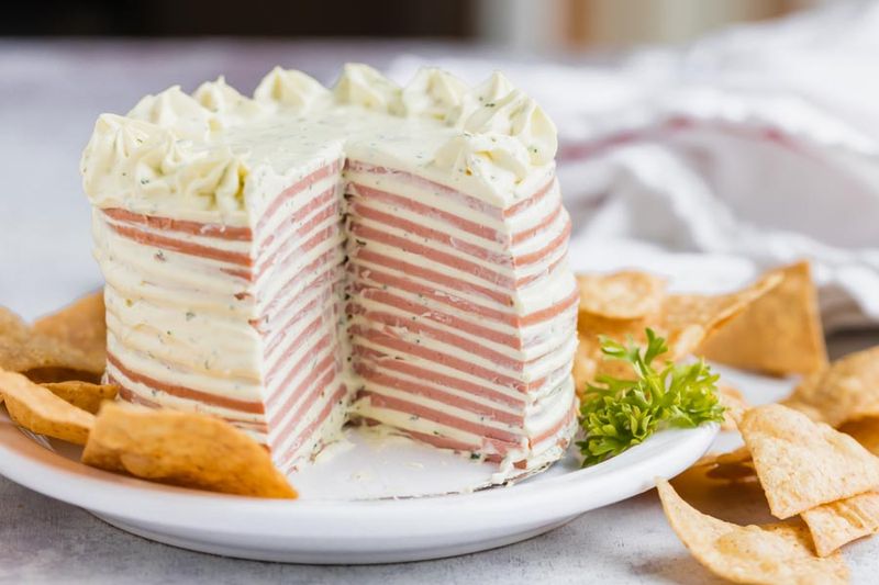 Bologna Cake With Mayo