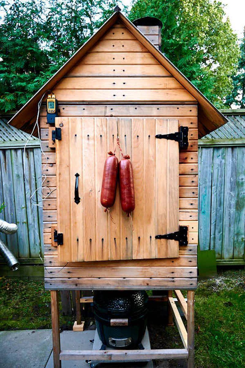 Smoking Meats In A Smokehouse