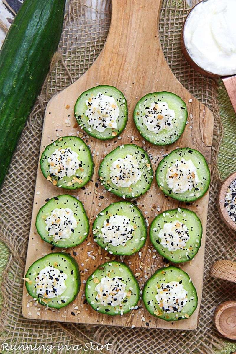 Cheese And Cucumber Slices