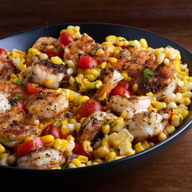 Chili-Lime Shrimp With Corn Salad