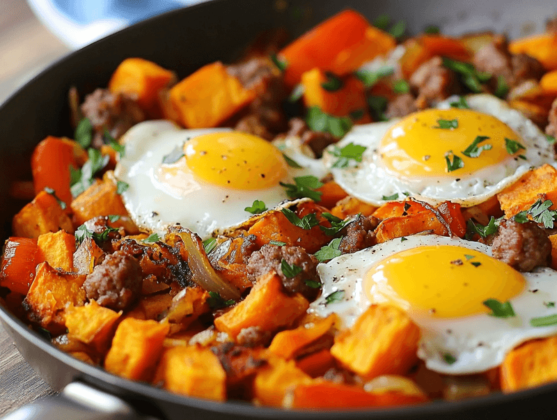 Muscle-Recovery Sweet Potato Hash