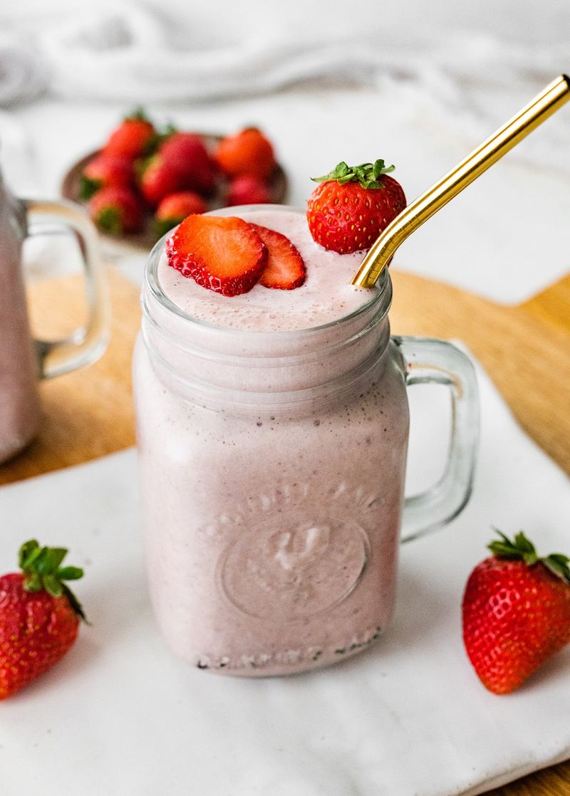 Monday Morning Miracle: Strawberry Protein Smoothie