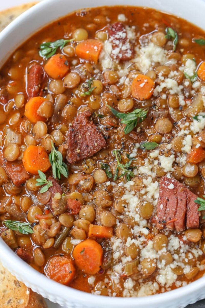 Lentil Soup With Ham And Herbs