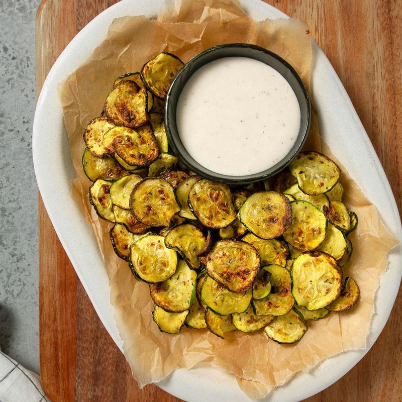 Crispy Baked Zucchini Chips
