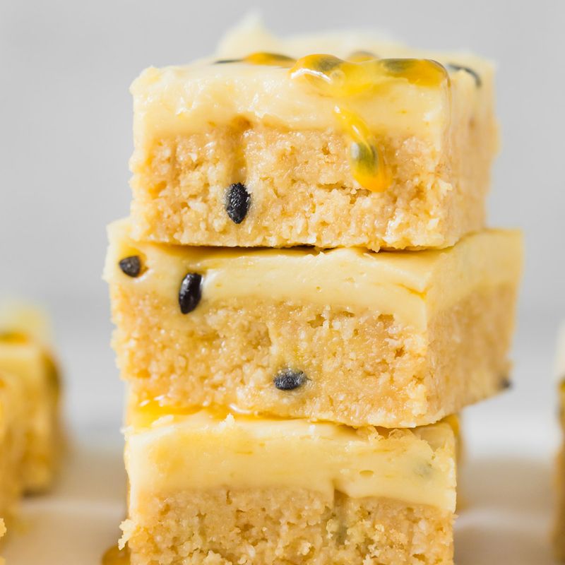 Passionfruit Coconut Slice