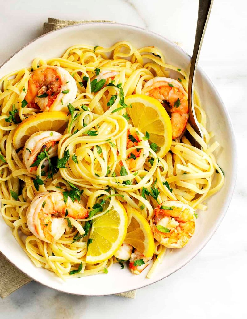 Lemon Garlic Butter Shrimp Pasta