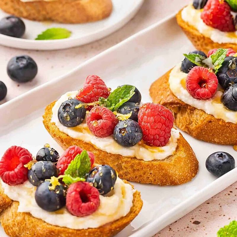 Purple Mountain Majesty Blueberry Bruschetta