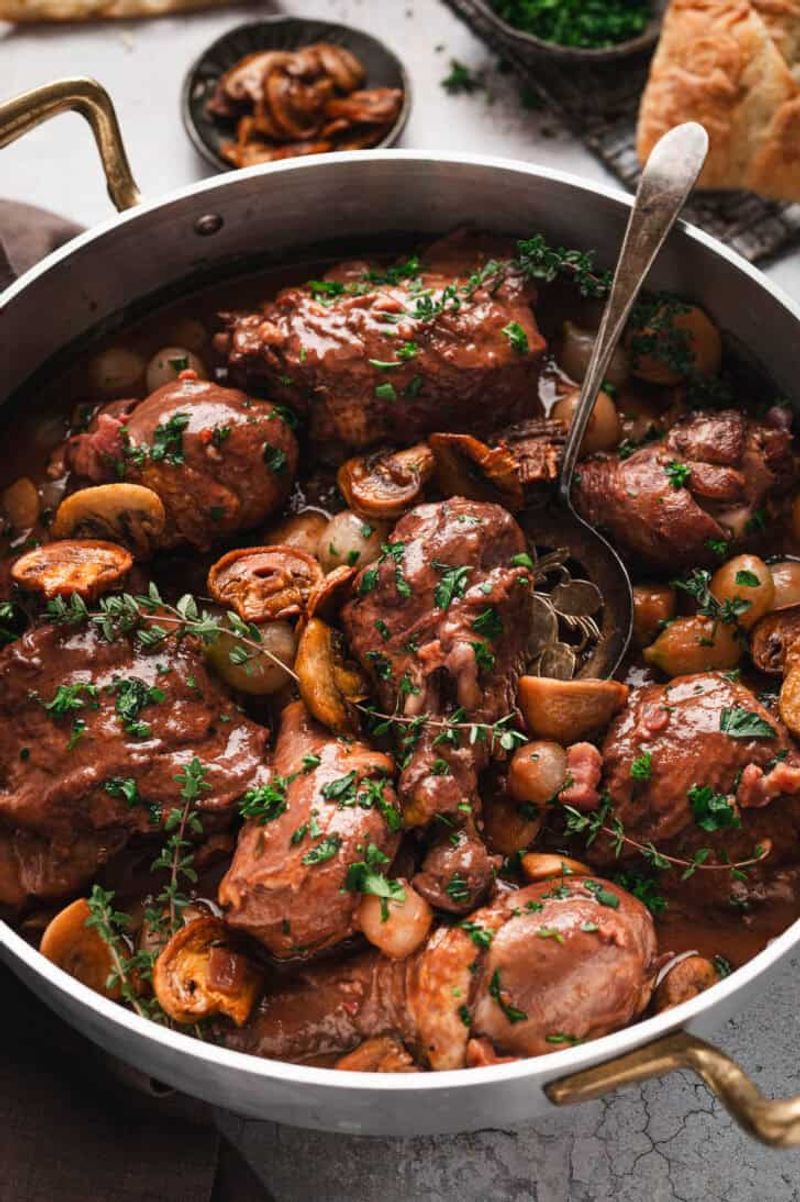 Coq Au Vin With Pearl Onions