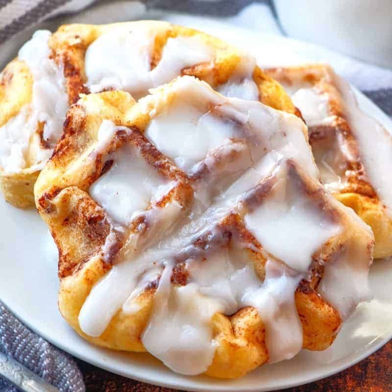 Waffle Iron Cinnamon Rolls