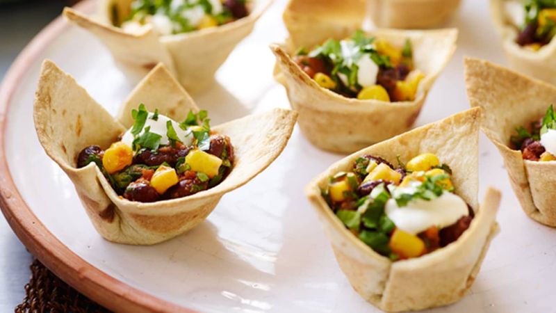 Taco Cups With Corn Tortillas