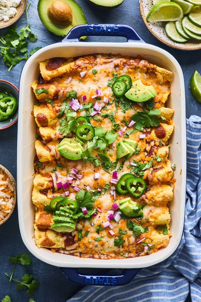 Smoky Black Bean Enchiladas