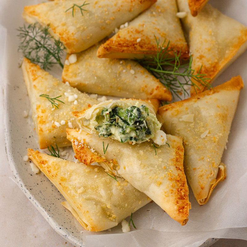 Crispy Feta Triangles With Lemon Zest