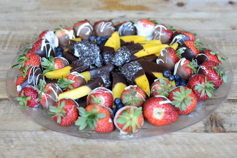 Chocolate-Dipped Fruit Platter