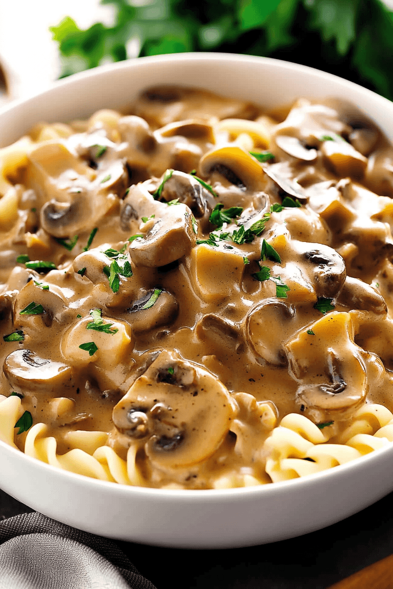 Creamy Mushroom Stroganoff