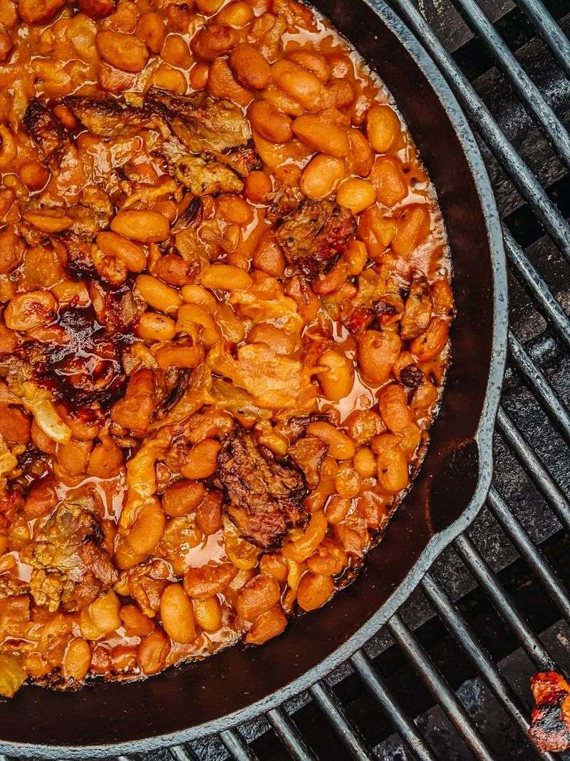 BBQ Baked Beans With Brisket Bits