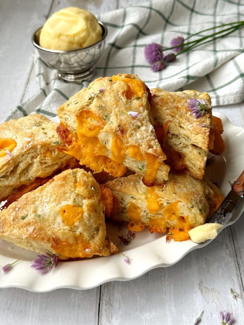 Savory Herb and Cheese Scones With Chive Butter