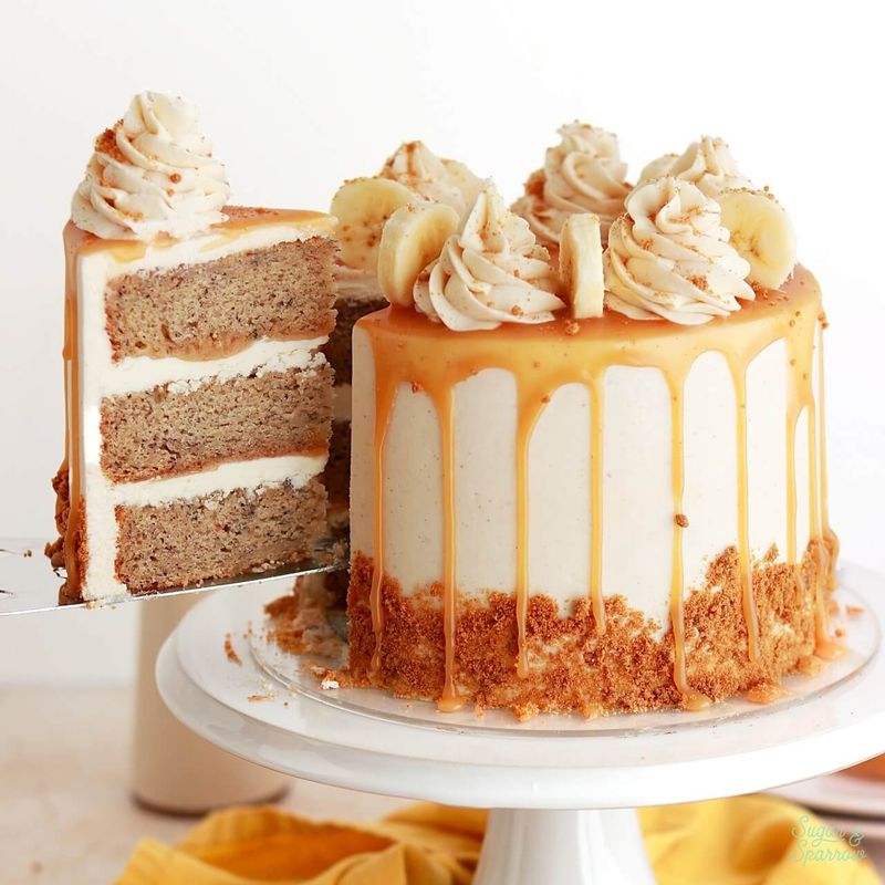 Banana Caramel Layer Cake