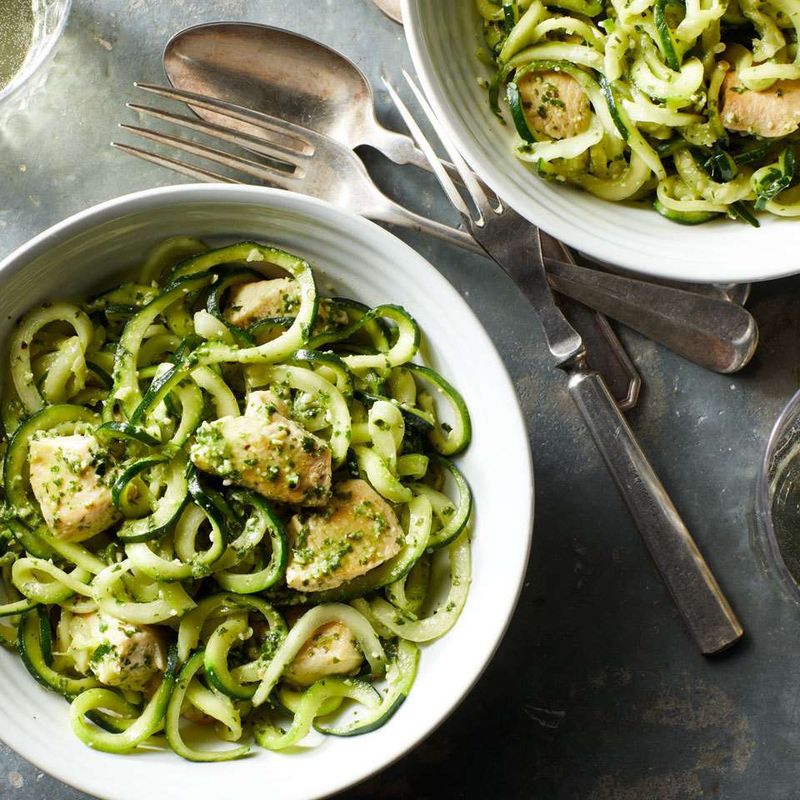Chicken Pesto Zoodles