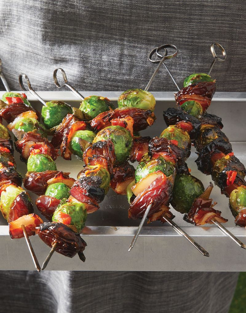 BBQ Brussels Sprouts Skewers