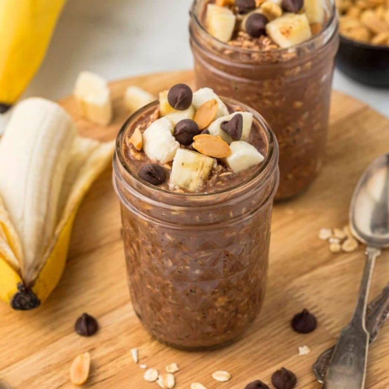 Overnight Chocolate-Peanut Butter Oats